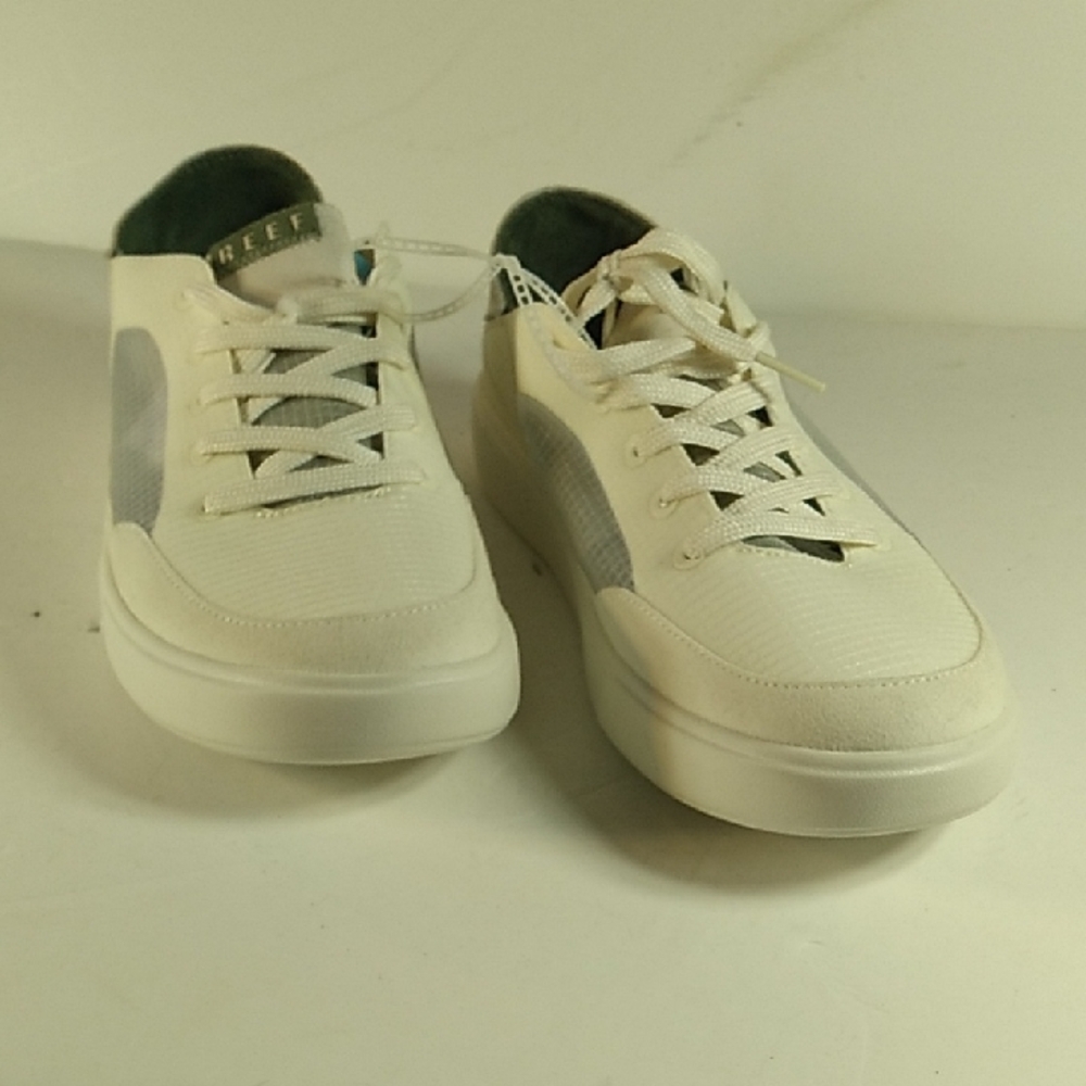 New, Reef, Men's Cream and Gray Size 10.5  Sneakers.